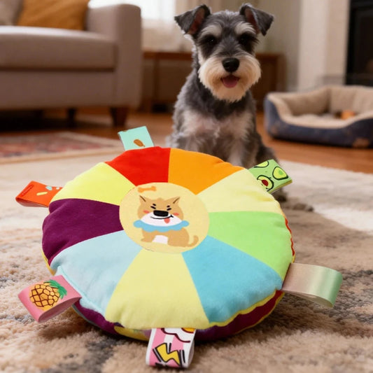 Squeaky Plush Sounding Toy with Bell for Puppies & Small Dogs