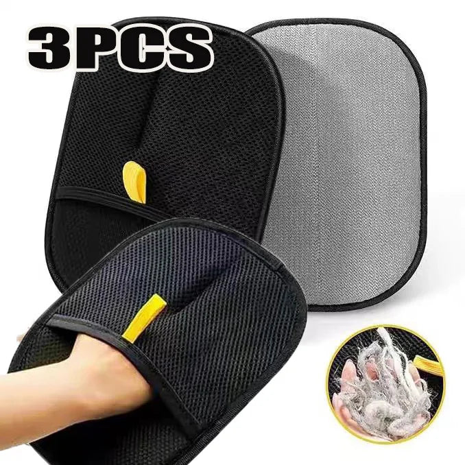Pet Hair Removal Grooming Gloves, Double-Sided Deshedding Tool