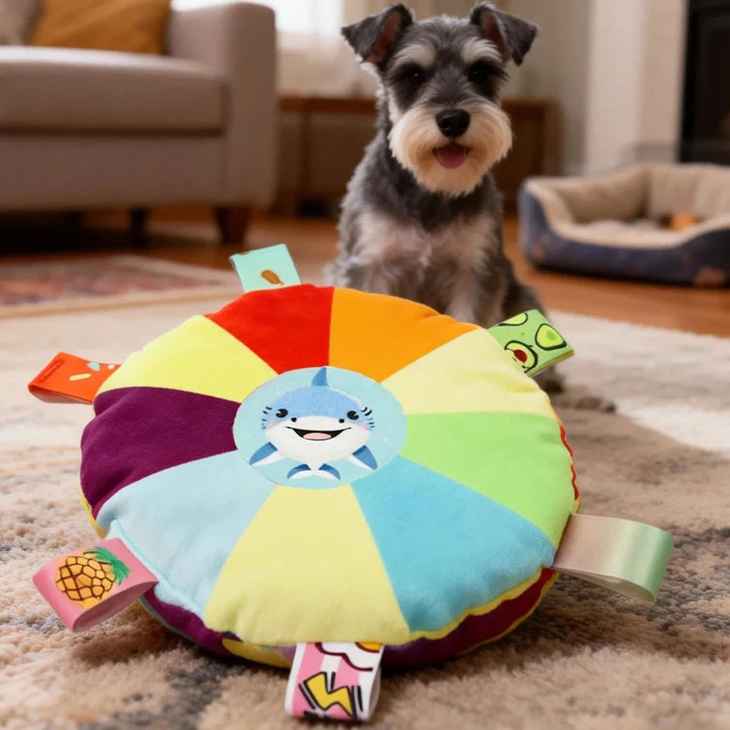 Squeaky Plush Sounding Toy with Bell for Puppies & Small Dogs