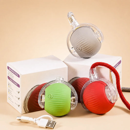 Smart Interactive Cat Ball Toy, Rechargeable Automatic Rolling Ball