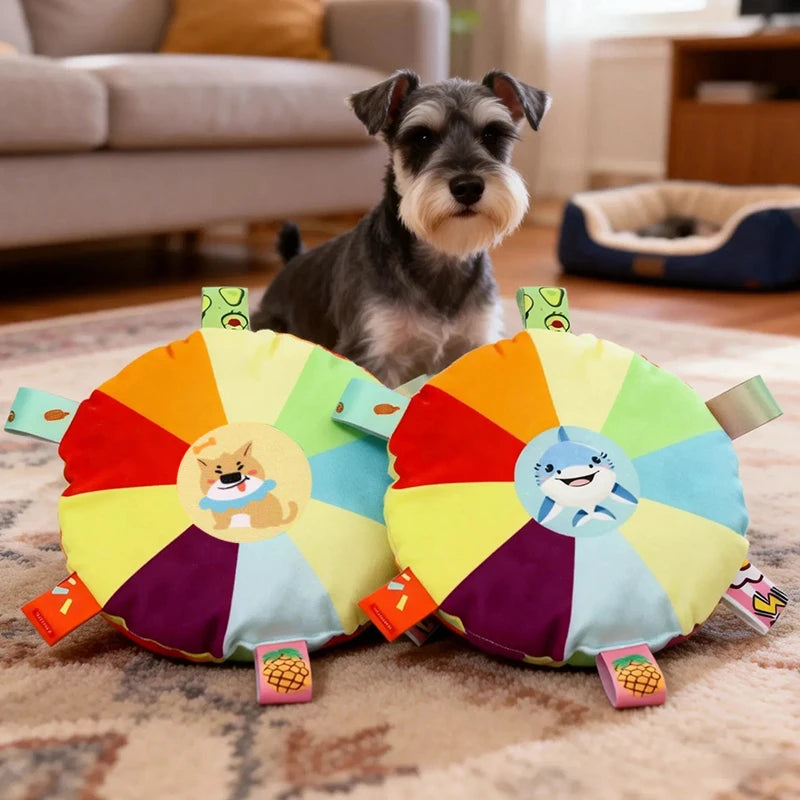 Squeaky Plush Sounding Toy with Bell for Puppies & Small Dogs