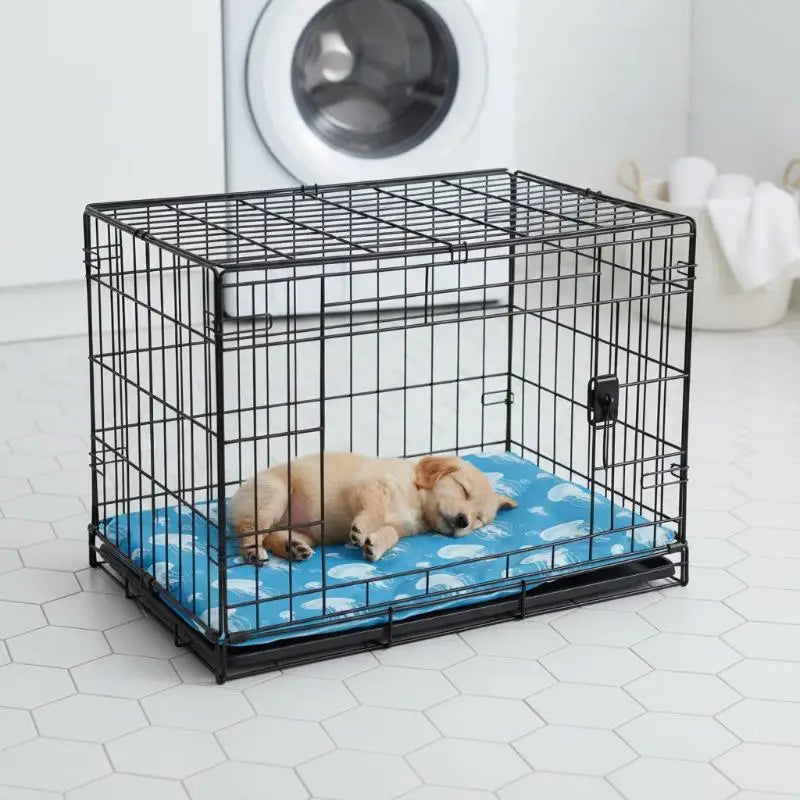 Hush Paws CoolDown Pro mat in crate